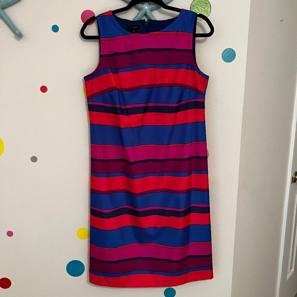 TALBOTS NWT Ladies Sleeveless Striped Dress, SZ10 - Picture 5 of 9